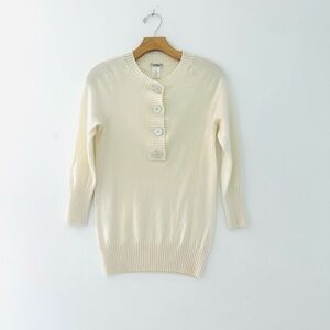 J.Crew Cashmere “On-the-Button” Henley Sweater